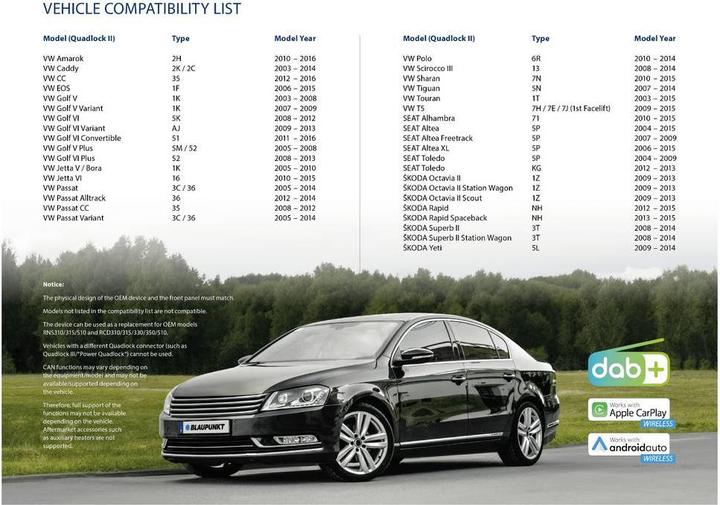 Productafbeelding Blaupunkt Wolfsburg 648 (Android auto, Apple Carplay)