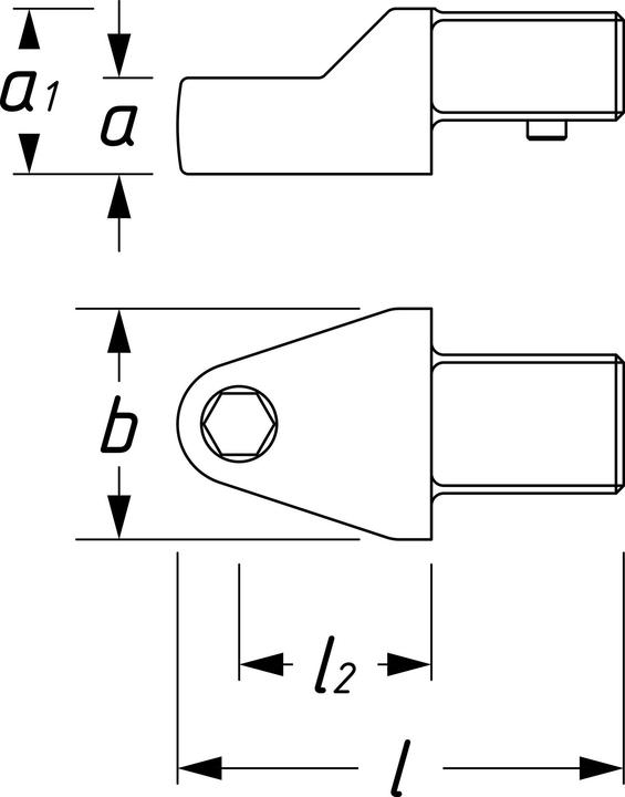 Produktbild HAZET Einsteck-Halter für Bits 6420B ∙ Einsteck-Vierkant 9 x 12 mm ∙ Sechskant6,3 (1/4 Zoll)
