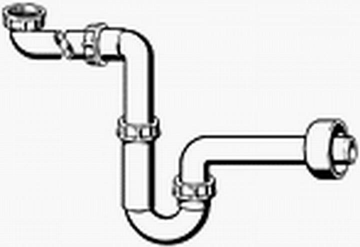 Produktbild Viega Platzsparender Rohrsiphon 5/4" DN32 weiss (606220) (Röhrensiphon, 1 1/4")