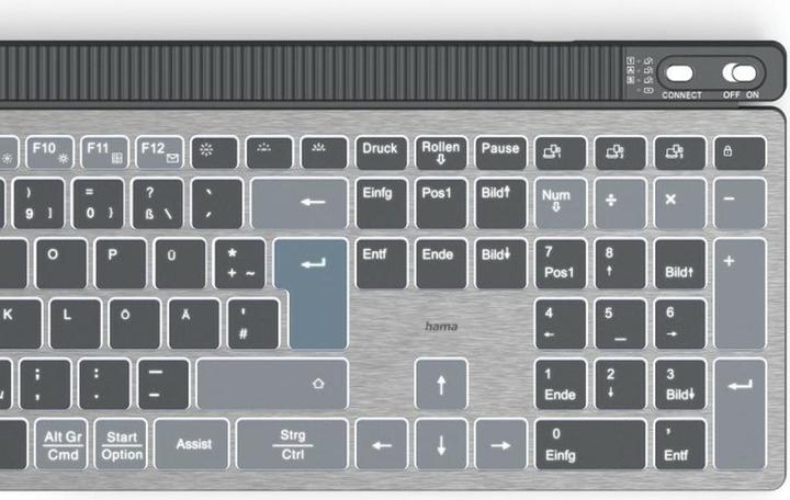 Actual product image Hama WK-750 Keyboard wireless grey (DE, Wireless)
