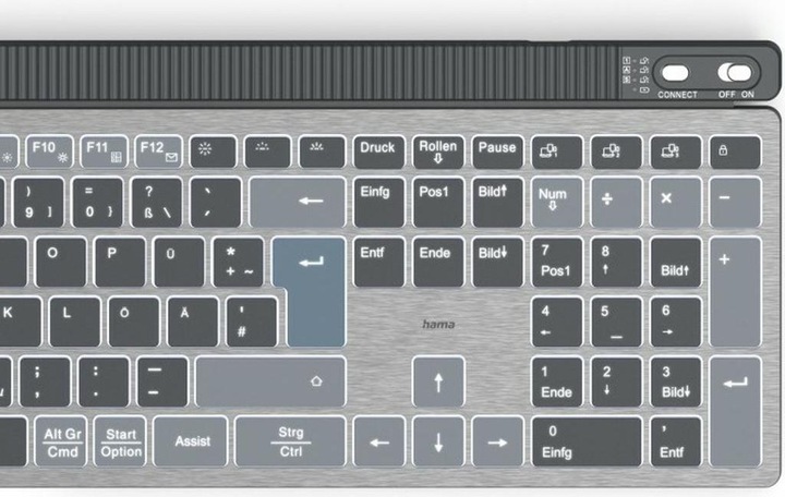 Immagine prodotto Hama WK-750 Tastiera wireless grigia (DE, Senza fili)
