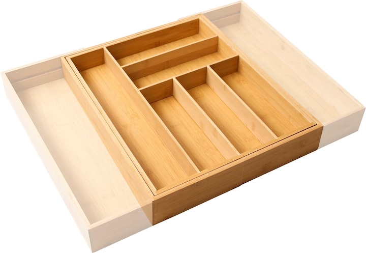 Actual product image Esmée Pull-out cutlery tray, bamboo