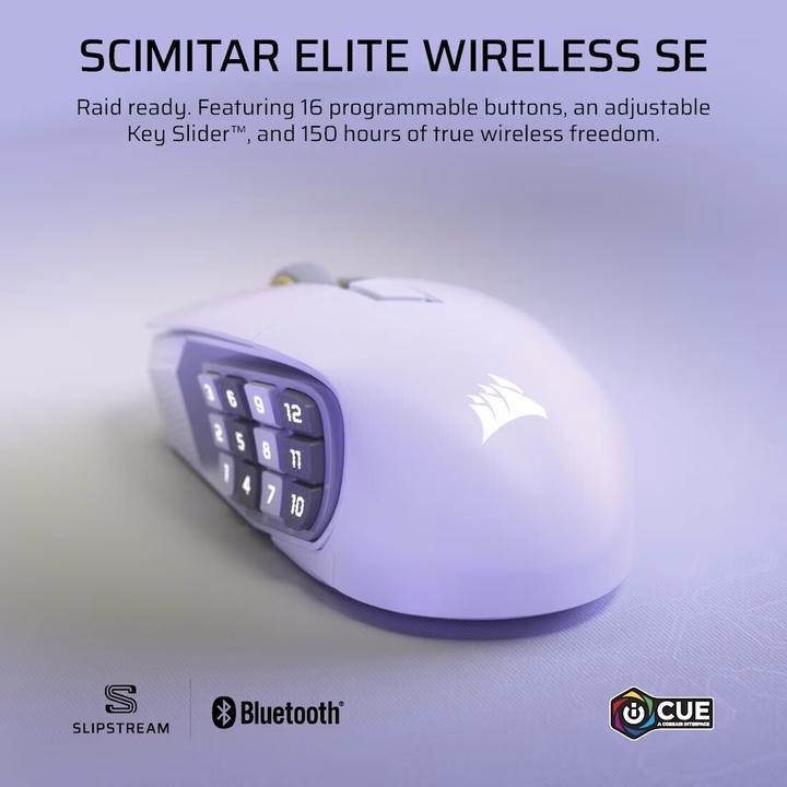 Actual product image Corsair Gaming-Maus Scimitar Elite Wireless SE, Maus Features (Wireless)
