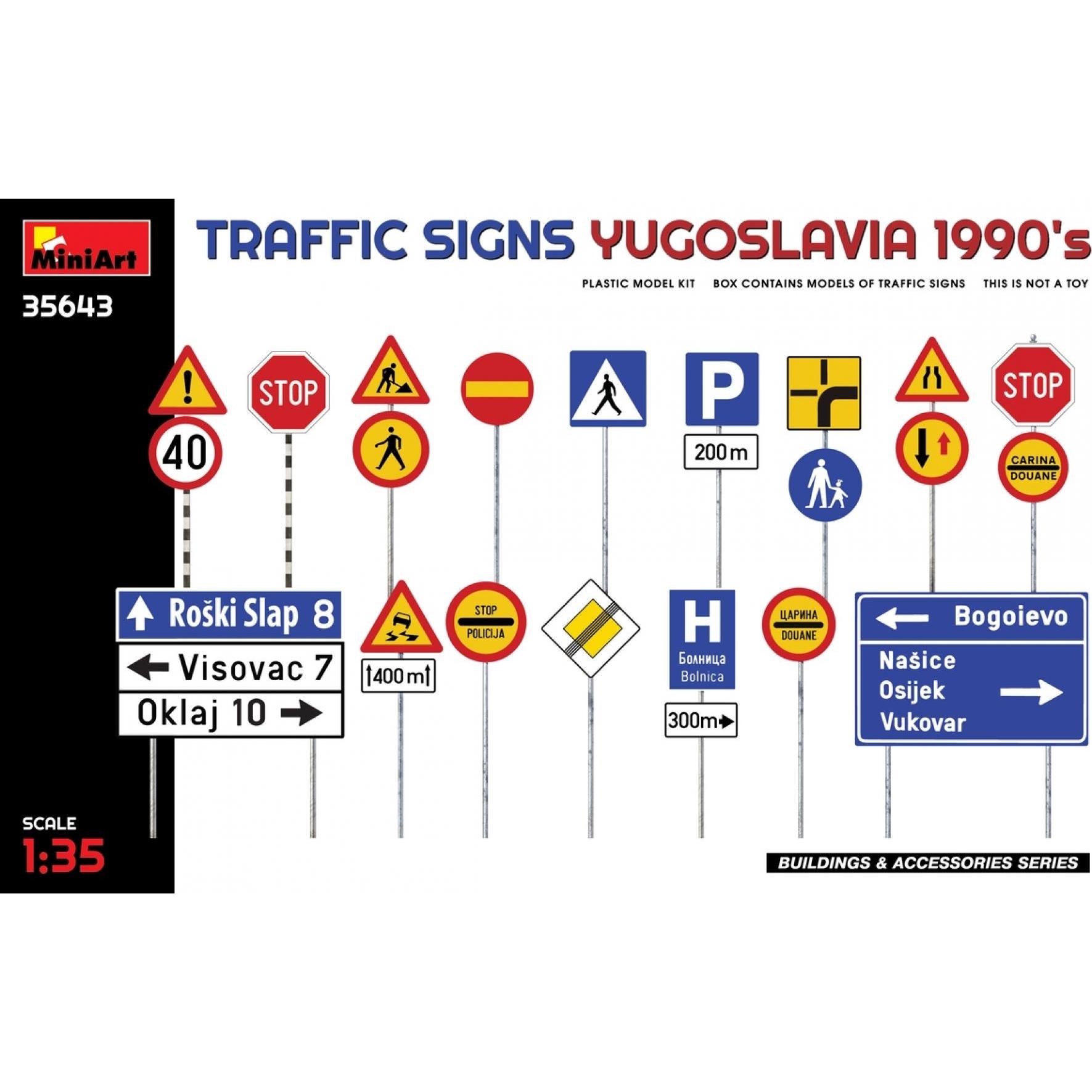 Mini art Traffic Signs. Yugoslavia 1990's