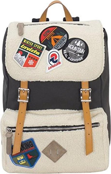Invicta Seven Zaino - My Jolly - Bear Patch - Porta Pc - Gemaakt in Italië - Speciale editie (18 l)