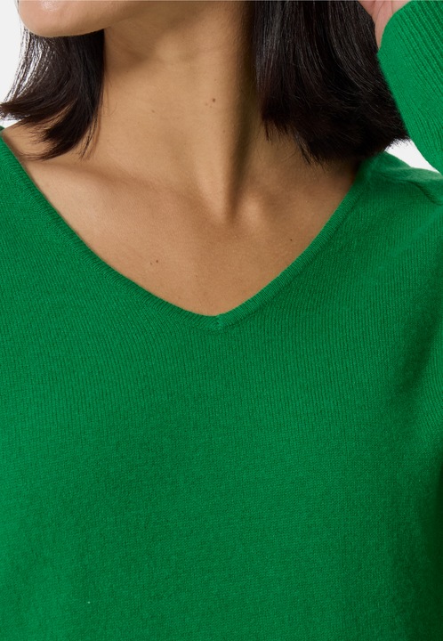 Actual product image Cash-Mere Kaschmir V-Ausschnitt Pullover mit Seitenschlitzen (S)