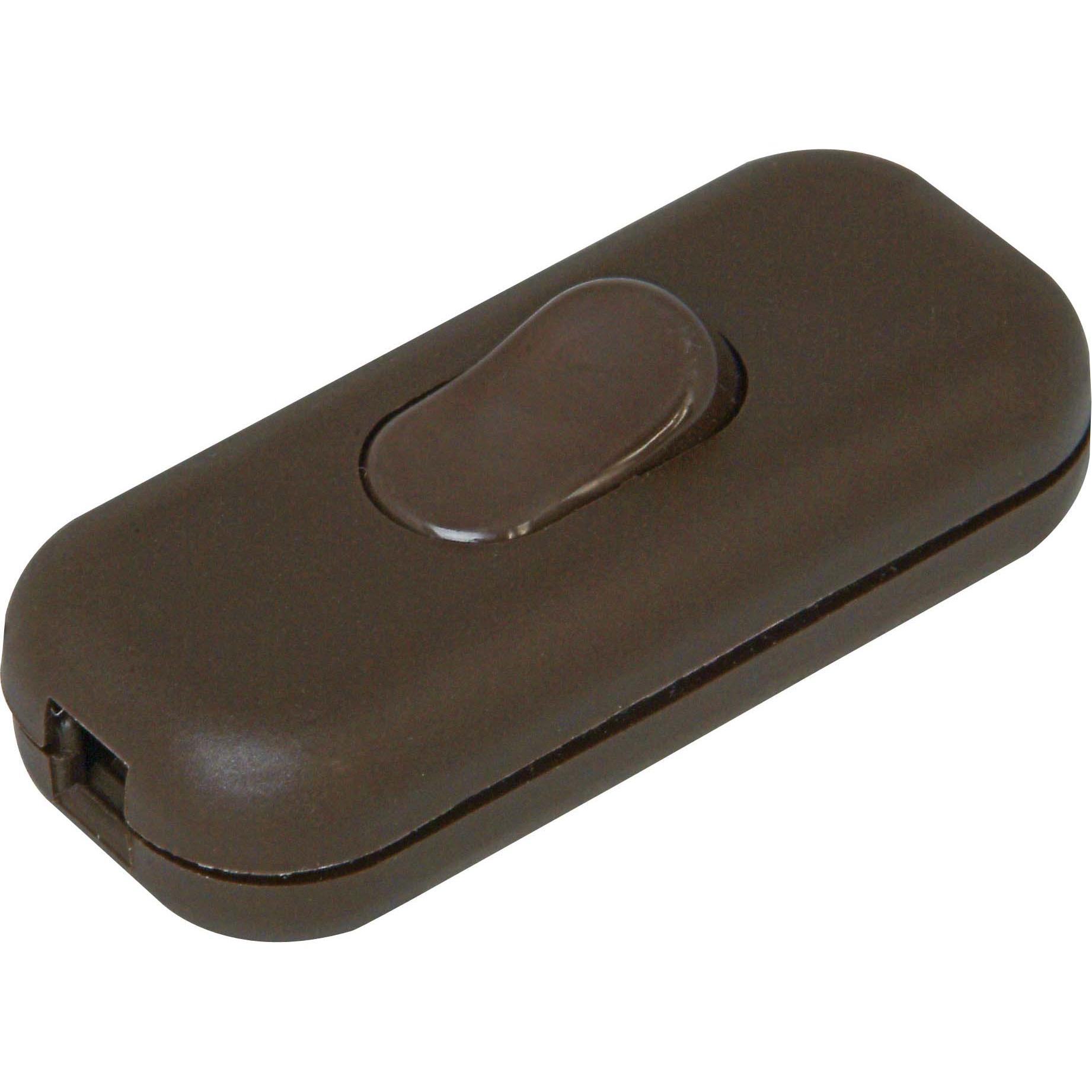 Kopp, Schnurschalter, 191306002 Schnurschalter mit Zugentlastung Braun 1 x Aus/Ein 2 A 1 St.
