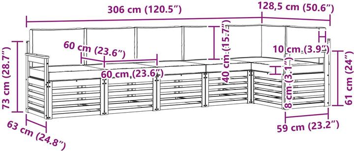 Produktbild vidaXL Outdoor-Sofa