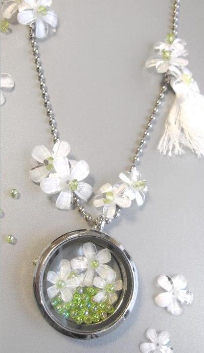 Immagine prodotto Hobby & Crafting Fun Ciondolo a medaglione "Round", Ø circa 2,9 cm, metallo/vetro (Metallo)