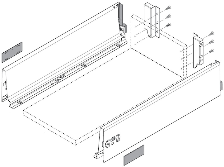 Immagine prodotto Blum Cassetto completi TANDEMBOX M, grigio RAL 9006