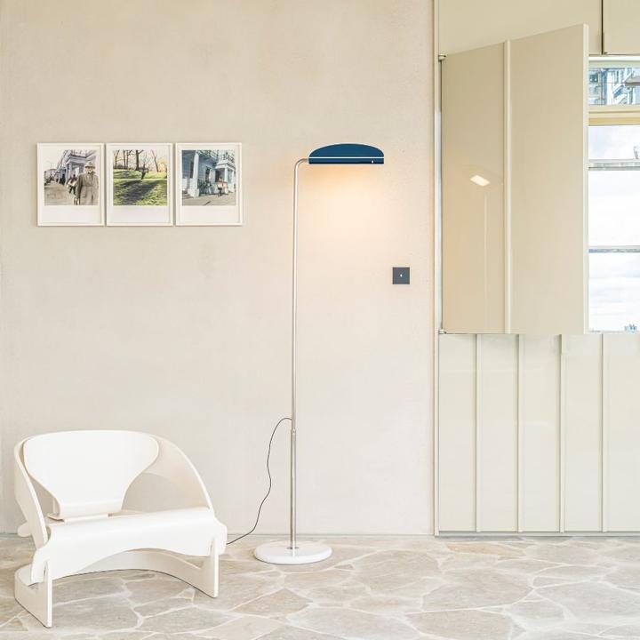 Produktbild DCW éditions Mezzaluna Stehleuchte White Marble/Yellow (6000 lm)