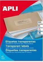 Actual product image Apli Weatherproof labels, 210 x 297 mm, transparent