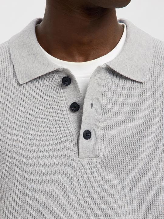 Actual product image Selected Texturiertes Baumwoll Poloshirt (L)