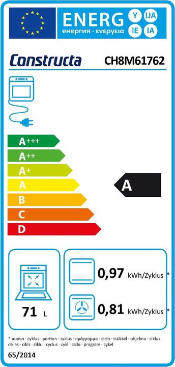 Energy Label Constructa CH8M61762