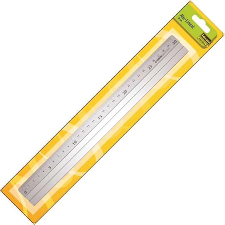 Actual product image Idena Ruler 30cm Aluminium (30 cm, Aluminium)
