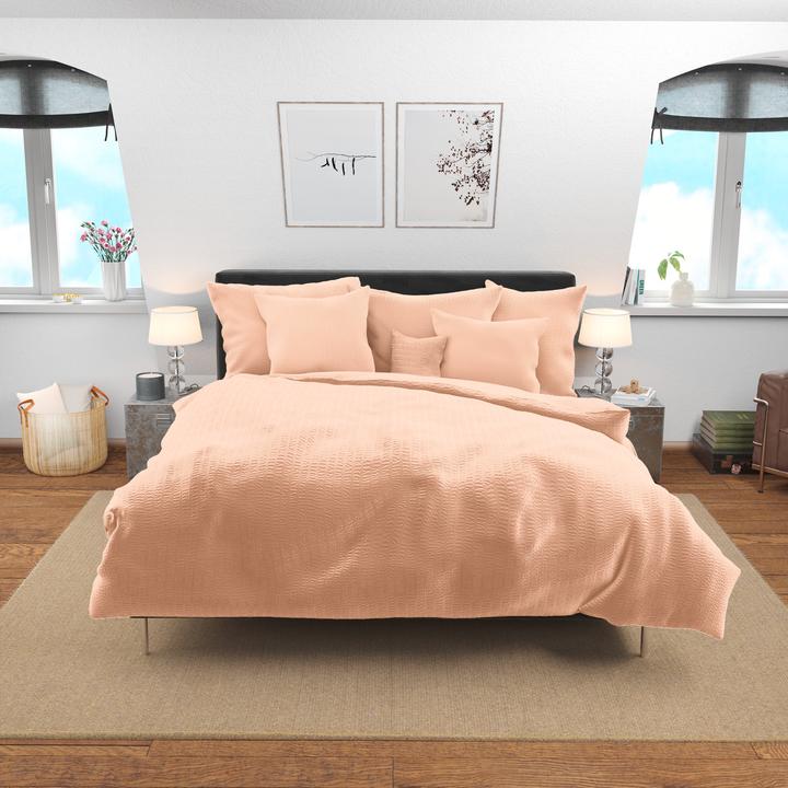 Actual product image Lotus Bettwaren Bed Linen Satin Seersucker uni (Pillowcase, 50 x 70 cm)