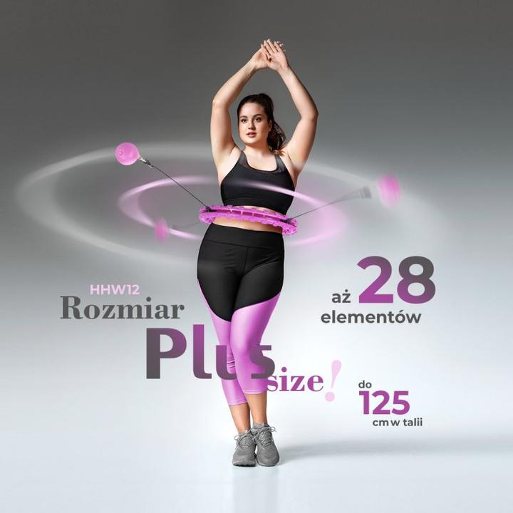 Image du produit HMS Hula Hop plus taille avec onglets et poids HHW12 violet (51 cm, 1375 g)