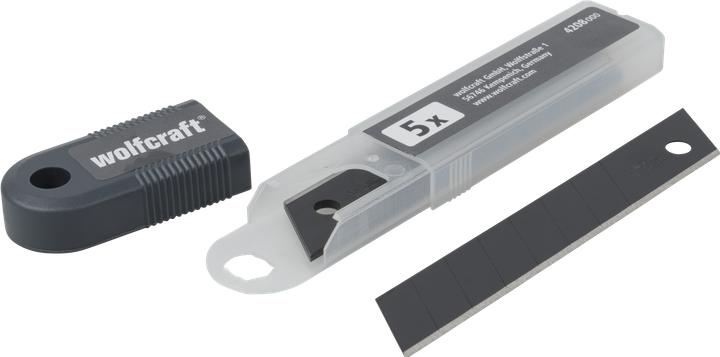 Produktbild wolfcraft 5 Abbrechklingen 18mm pro-sharp schwarz (Ersatzklinge)