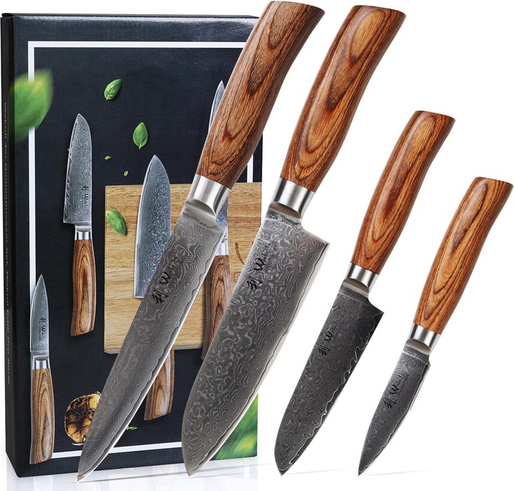 Produktbild Wakoli Damastmesser 4er Set EDIB Pro Serie (17 cm)