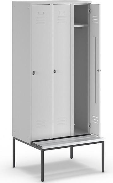 Actual product image Wolf Clothes locker with bench underneath (90 cm, 214 cm)