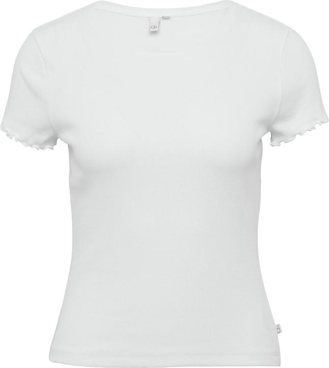 S.Oliver T-Shirt Verkürztes Rippshirt mit Rundhalsausschnitt (XXL)