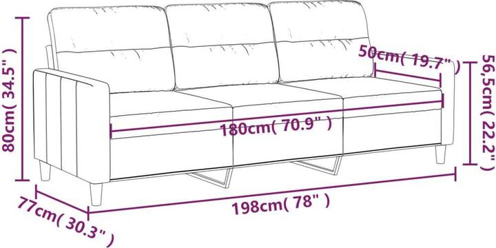 Actual product image vidaXL 3-Sitzer-Sofa (3-seater)