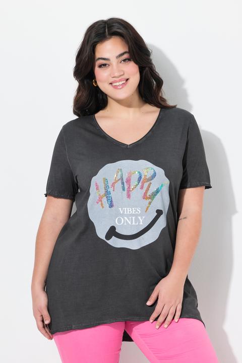 Immagine prodotto Angel of Style T-Shirt, A-Linie, Regenbogen-Pailletten-Smiley (52)