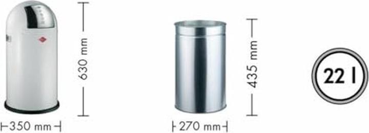 Actual product image Wesco Pushboy Junior Schwarz 22 L (22 l)