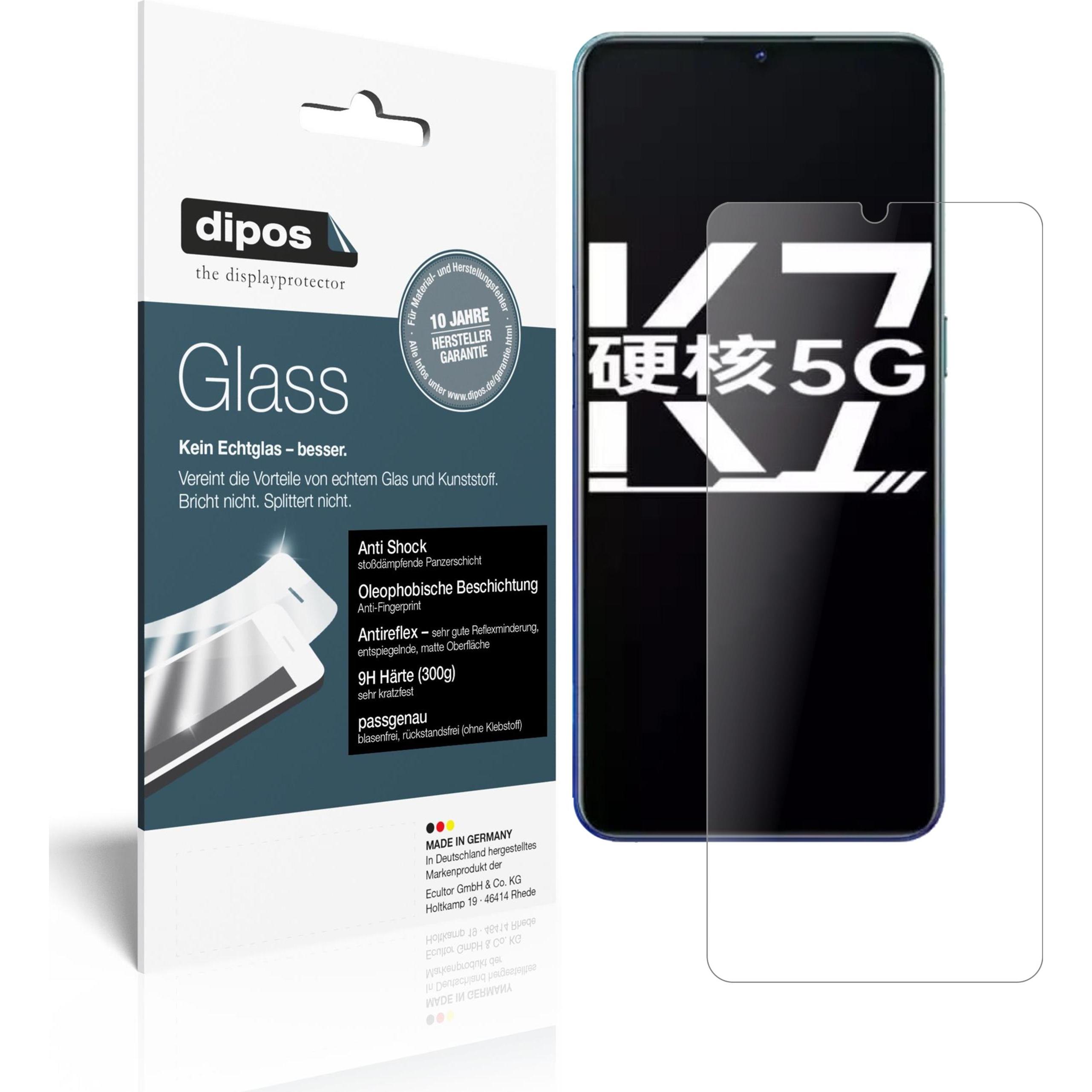 Dipos Displayschutz Anti-Shock (2 Stück, Oppo K7 5G), Smartphone Schutzfolie, Transparent
