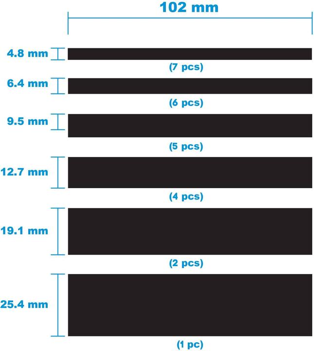 Produktbild Tru Components TC-13388840 Schrumpfschlauchsortiment Schwarz Schrumpfrate:3:1 (25 x)