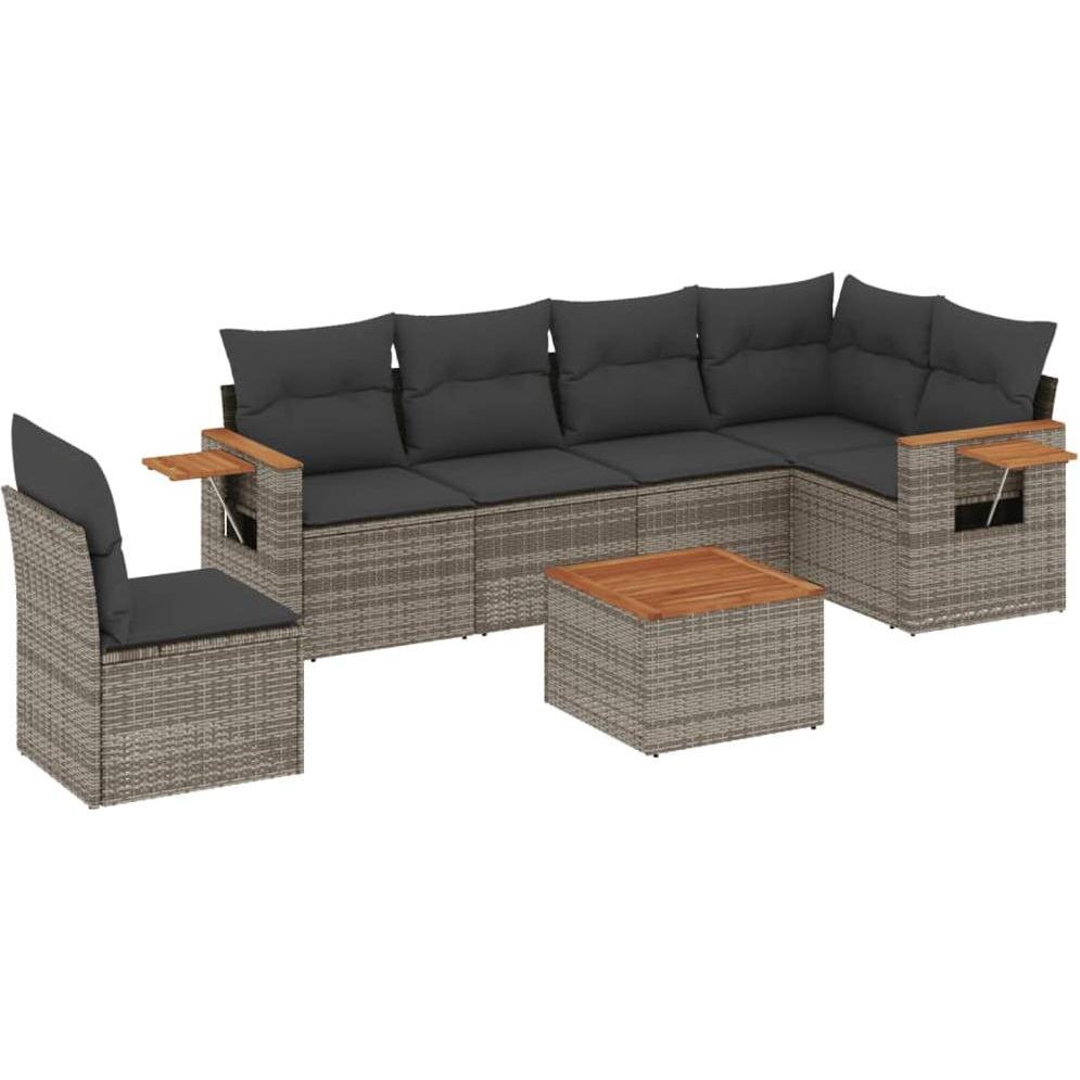 VidaXL, Gartenlounge, 10-tlg. Garten-Lounge-Set mit Kissen