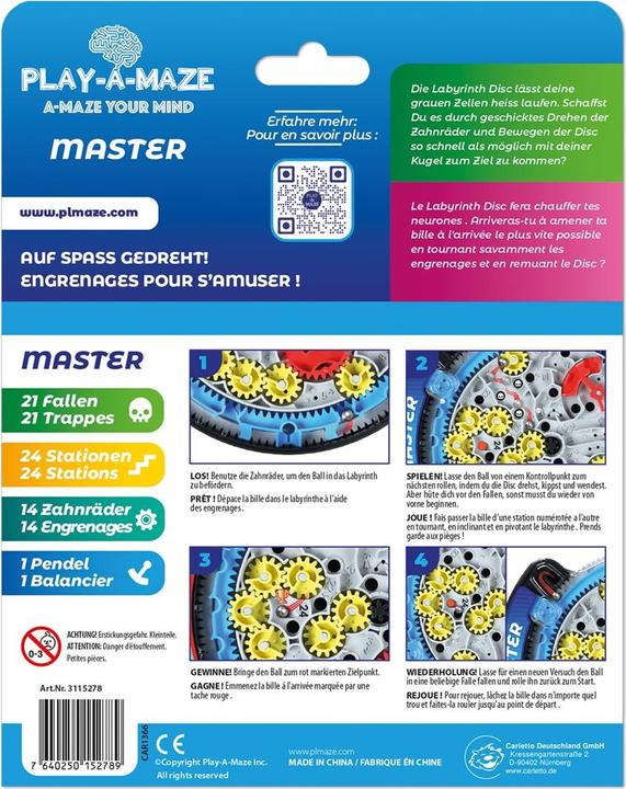Immagine prodotto Play-a-maze Disco da viaggio del labirinto MASTER (d,f) (Tedesco, Francese)