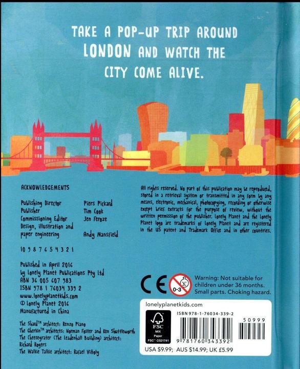 Produktbild Kids Pop-up London (Englisch, Andy Mansfield, Collectif, Lonely Planet Kids, 2016)