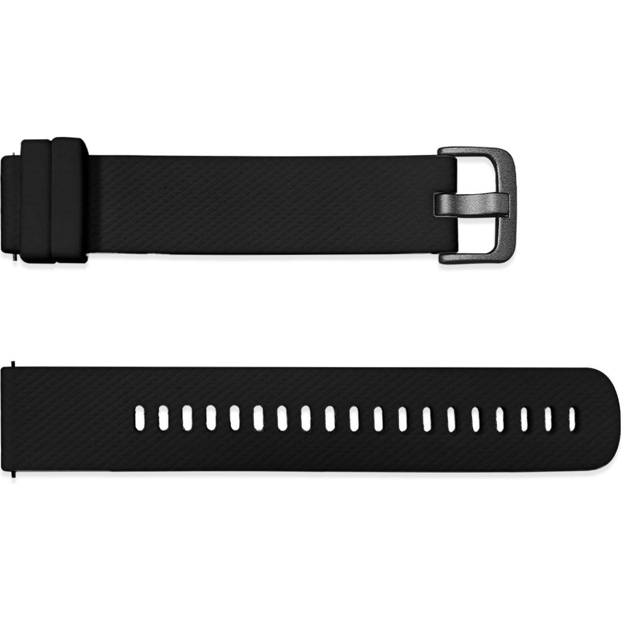 Wave silikoniranneke, ÃƒÂ¤ly- ja urheilukelloille, musta (Silikon), Uhrenarmband, Schwarz