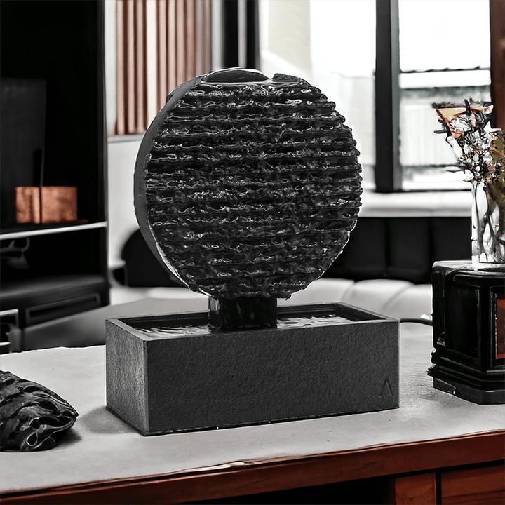 Actual product image Climaqua Indoor fountain circle made of slate AYO S.
