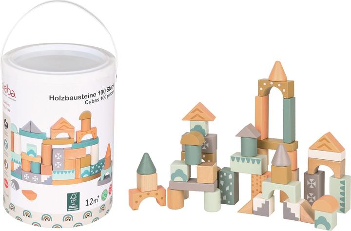 Spielba Wooden bricks 100 pieces