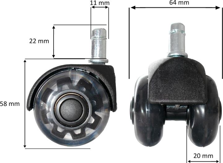Actual product image FineBuy Set of 5 castors