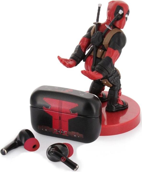 Actual product image Exquisite Gaming Marvel Holdems Mini Holder & Wireless Headphones Deadpool with TWS Buds Pro 10 cm (ANC, 4 h, Wireless)