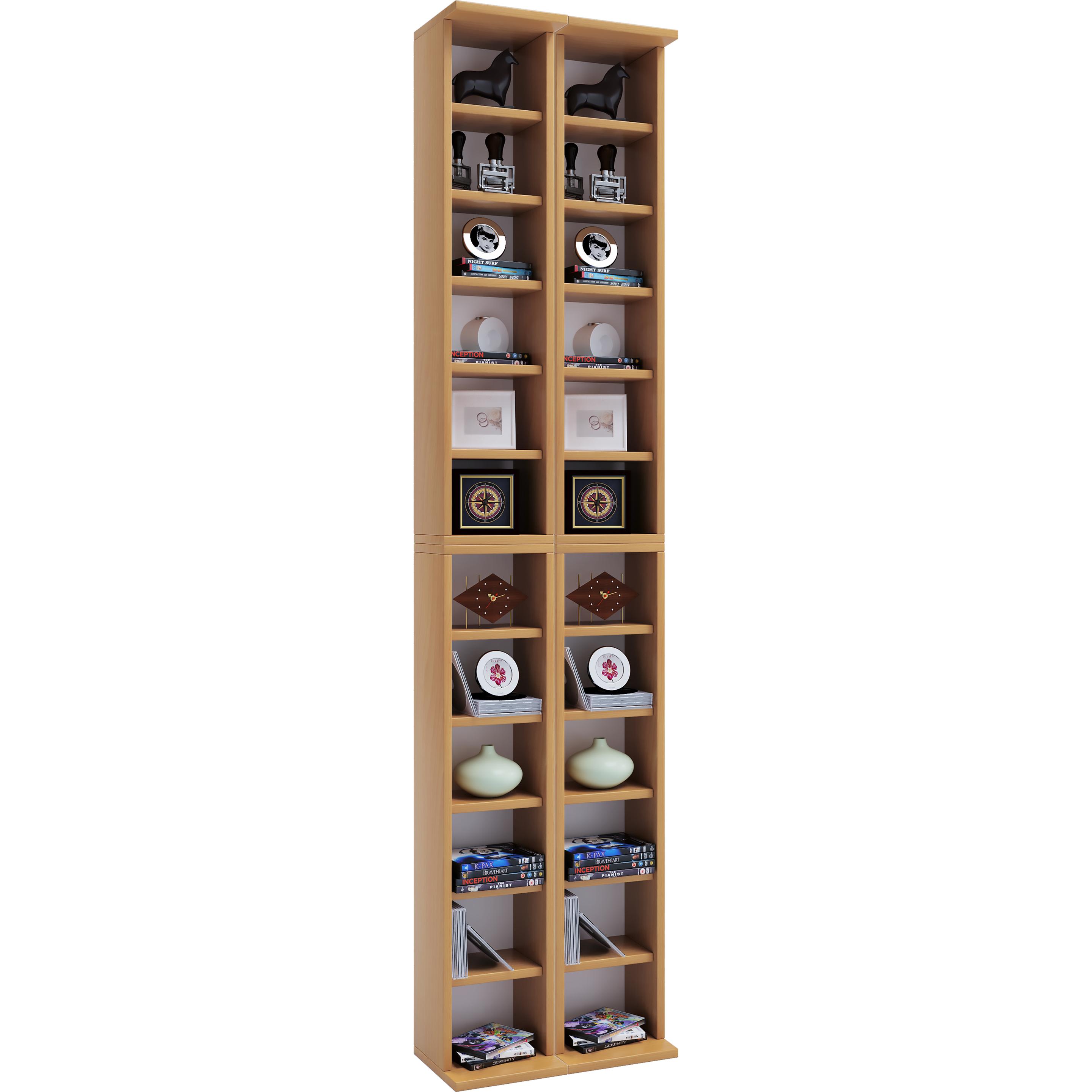 Thumbnail - VCM, Regal, Holz CD DVD Stand Regal Almera (42 x 20 x 180 cm)