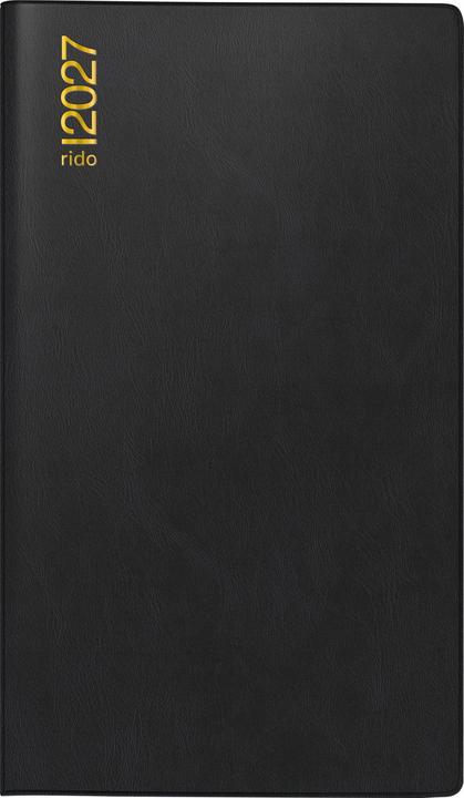 Produktbild rido/idé 7012112907 Taschenkalender Mod. TM 15 2027 A6, Kunststoff, schwarz (A6)