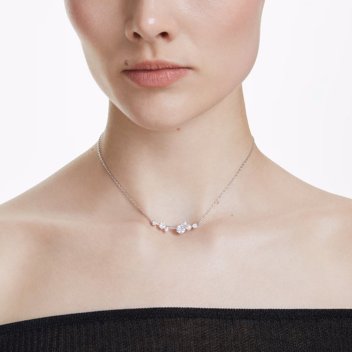 Produktbild Swarovski Constella Halskette Kristallperle Rundschliffe Weiss (Swarovski Metall)