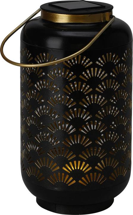 ProGarden Solar lantern, metal, black, set of 2
