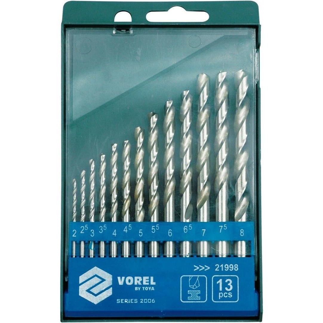 Toya, Bohrereinsatz, Metallbohrer-Satz 13-tlg. HSS 135Â° (2, 3, 4, 5, 6, 7, 8 mm)