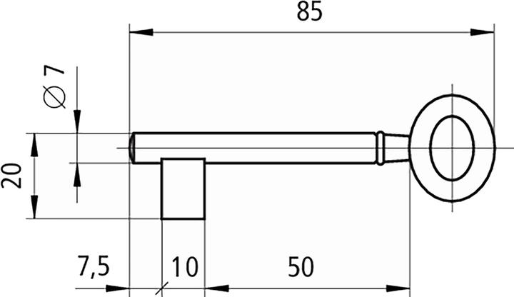 Actual product image Schänis number key