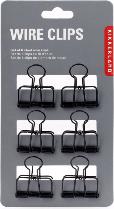 Actual product image Kikkerland wire clips (6 x)