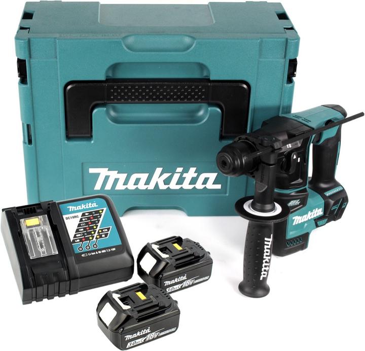 Produktbild Makita DHR 171 RFJ 18 V 2-stufig Brushless Akku Bohrhammer SDS Plus + 2x Akku 3,0Ah + Ladegerät + Ma