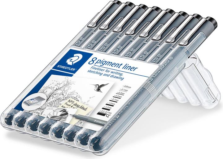 Staedtler Pigment Liner 308 (Schwarz, 8 x)