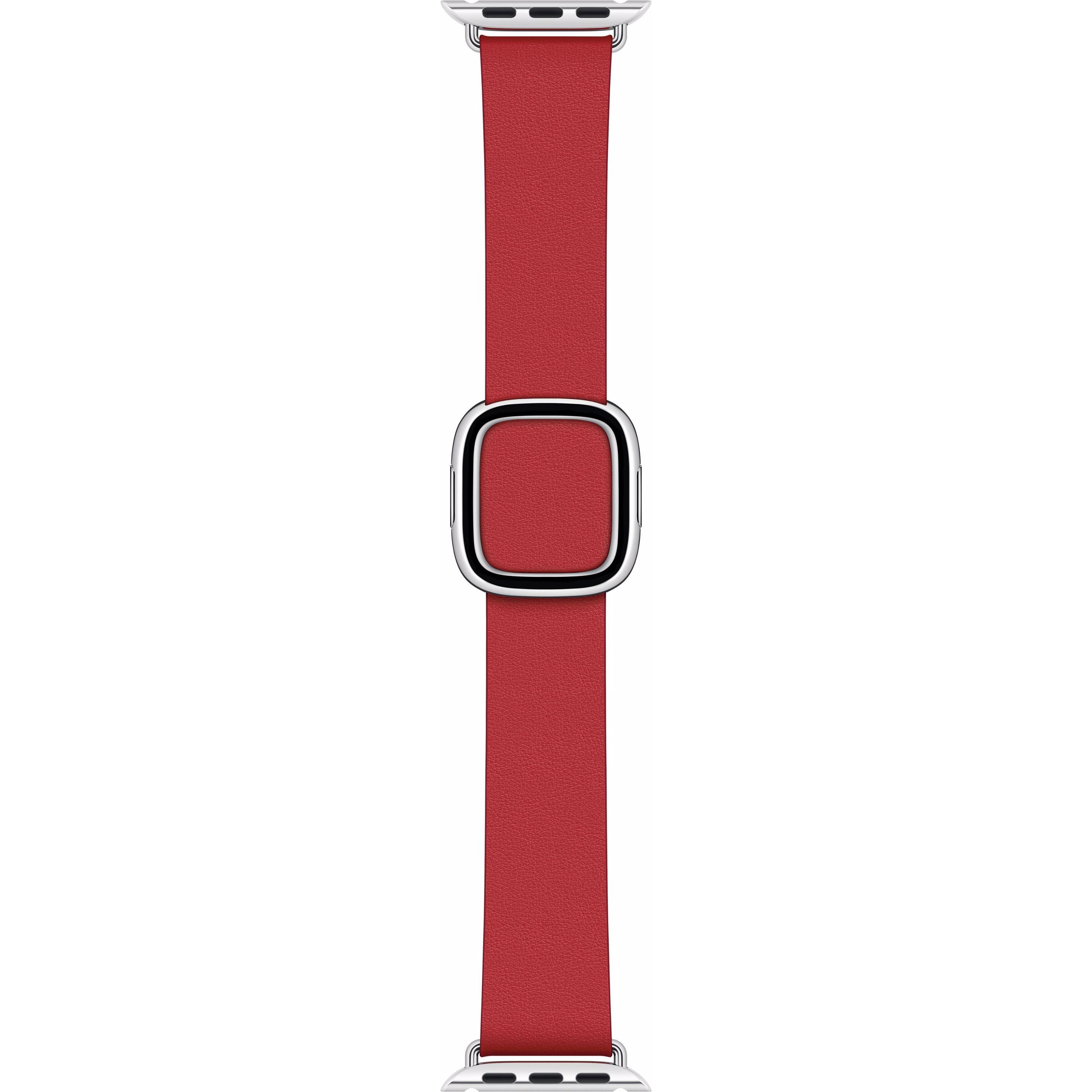 Apple Modern Buckle Large (40 mm, Granada Leder), Uhrenarmband, Rot