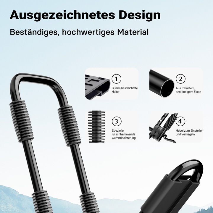 Actual product image Wiltec Roof Rack for Kayaks 2 Pieces Folding J Shape Aluminium Car Kayak Canoe incl. Fastening Straps