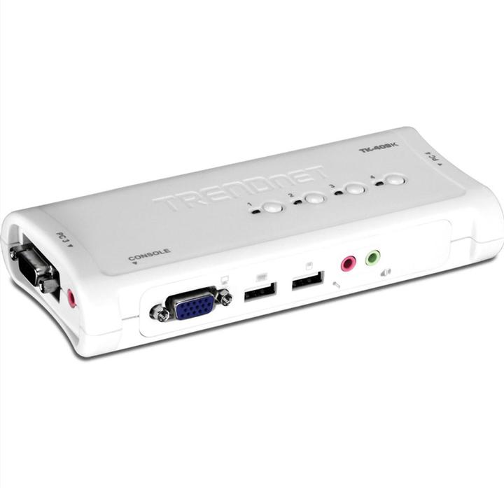 Produktbild Trendnet TK-409K KVM Switch 4-Port USB Kit mit Audio